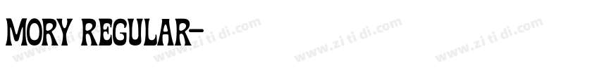 Mory Regular字体转换